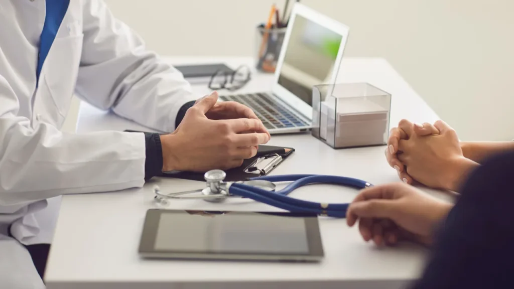 doctor doing follow up